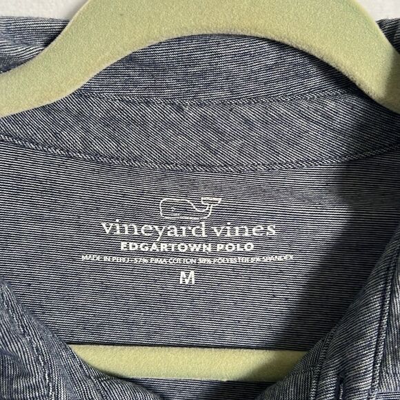 Vineyard Vines Edgartown Polo Heather Blue Size M - Picture 4 of 5
